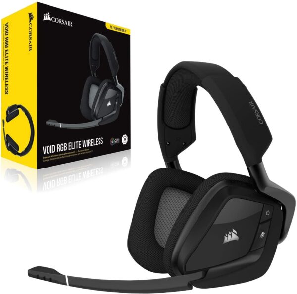 Auriculares Corsair Void RGB Elite prémium para juegos con sonido envolvente 7.1 – Certificados Discord – Funcionan con PC, PS5 y PS4 – Color Carbón - Imagen 6