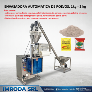 MAQUINA ENVASADORA AUTOMATICA DE POLVO, ALIMENTOS, QUIMICOS Y MATERIALES DE CONSTRUCCION