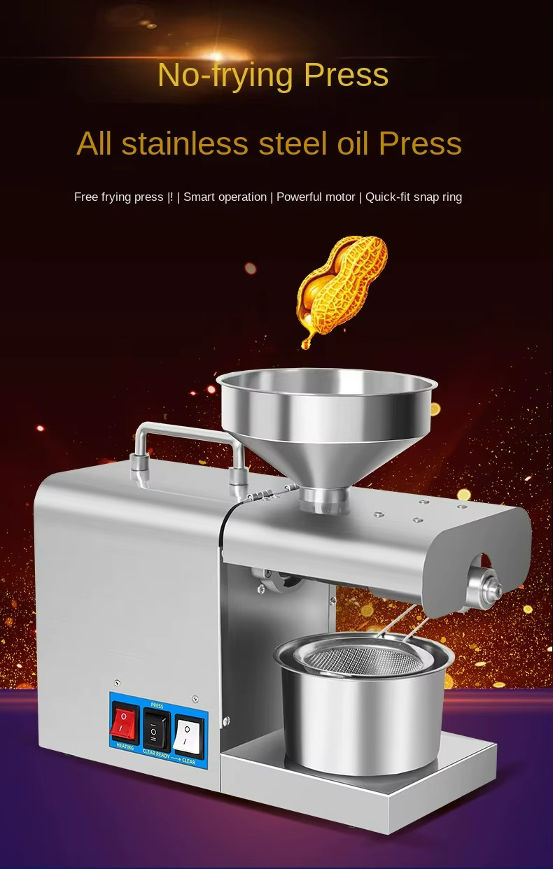 MAQUINA DE PRENSA EXTACTOR DE ACEITE COMESTIBLE, 610W - Imagen 2